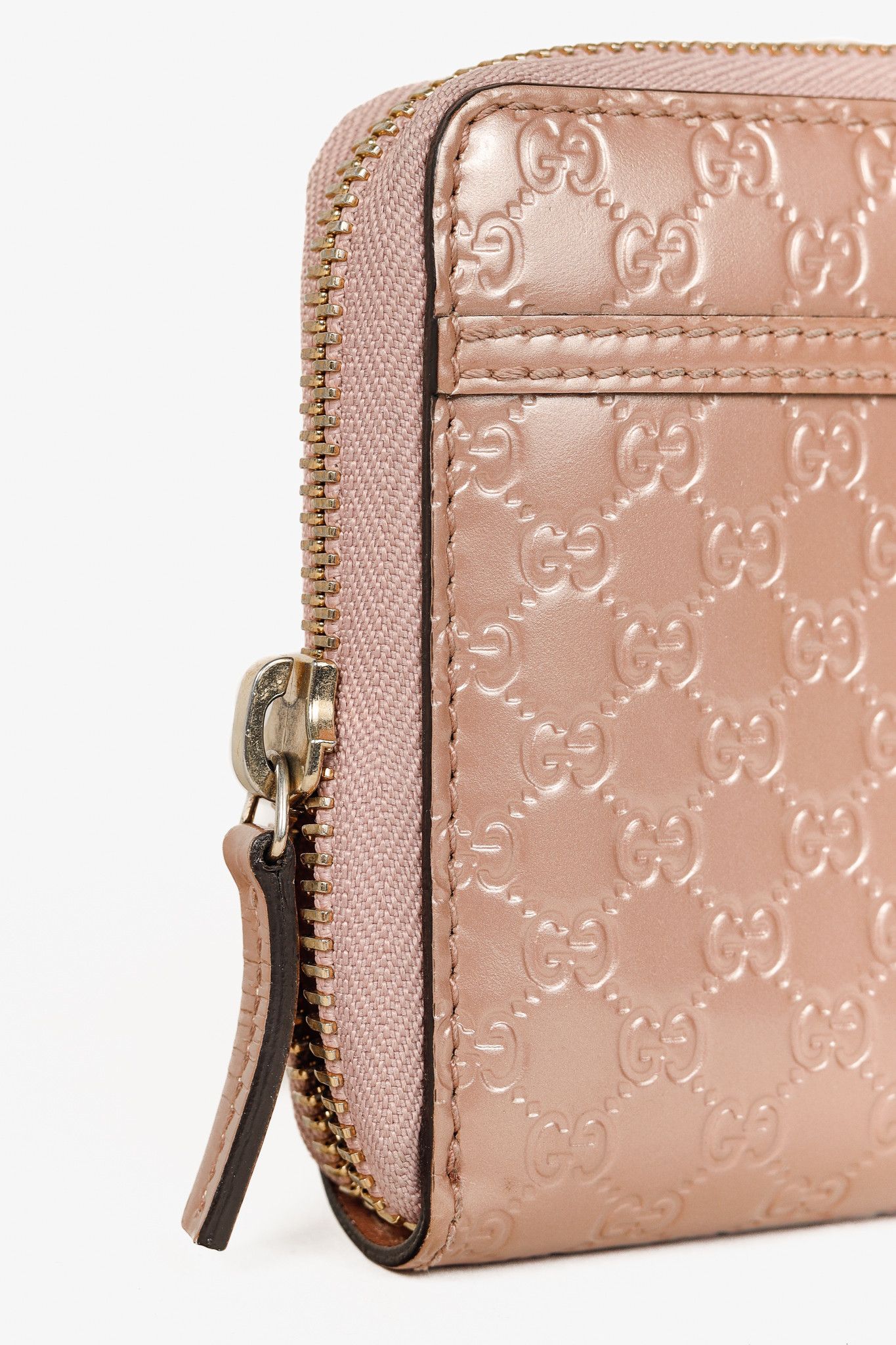 Gucci Gucci Dusty Rose Microguccissima Zip-Around Wallet Size ONE SIZE - 6 Thumbnail