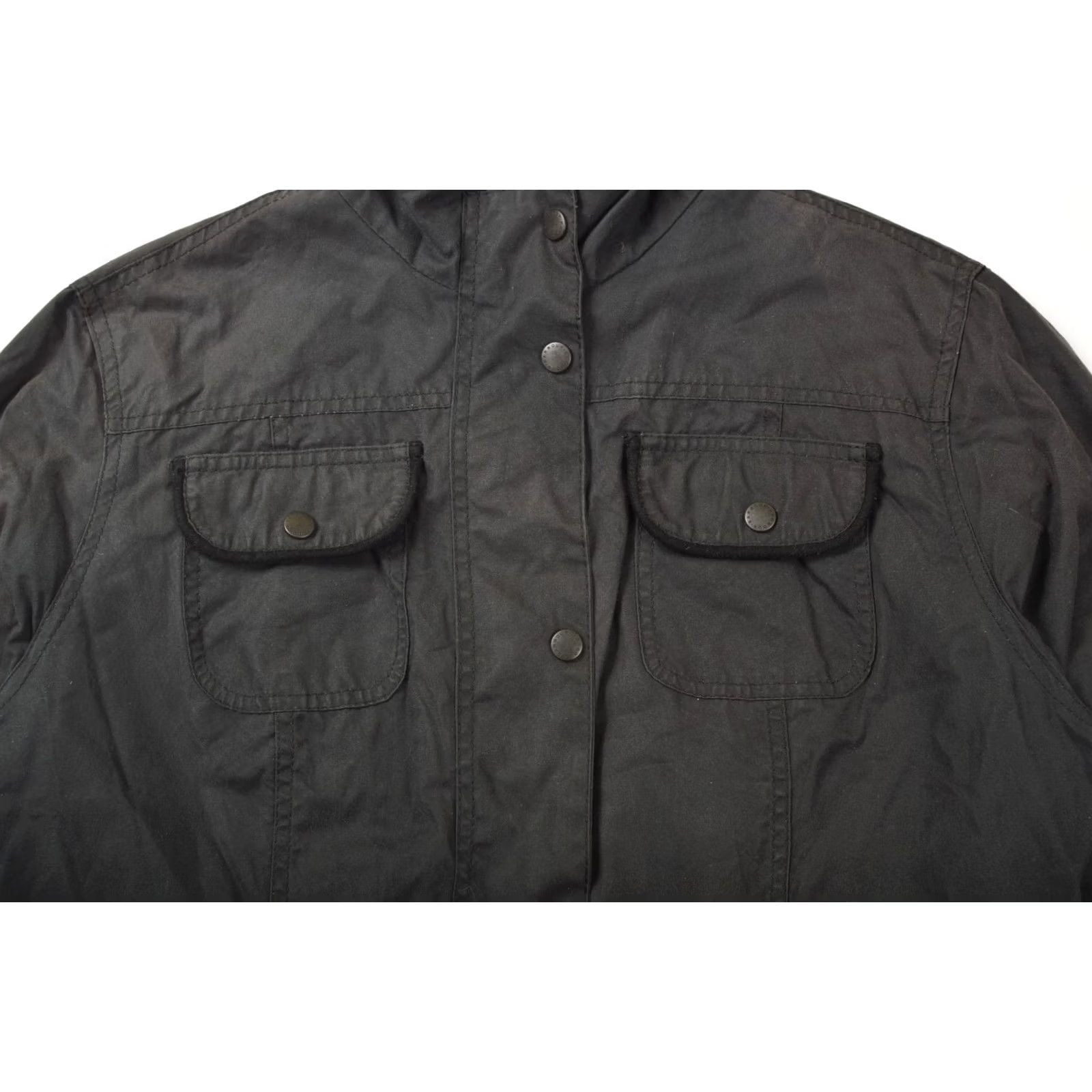 Barbour Barbour L1093 Ladies Utility Jacket Wax Cotton Tartan Size UK 18 Black Womens Jacket, Waxed Cotton, Barbour UK 18, Vintage? Size XXL / US 16-18 / IT 52-54 - 2 Thumbnail