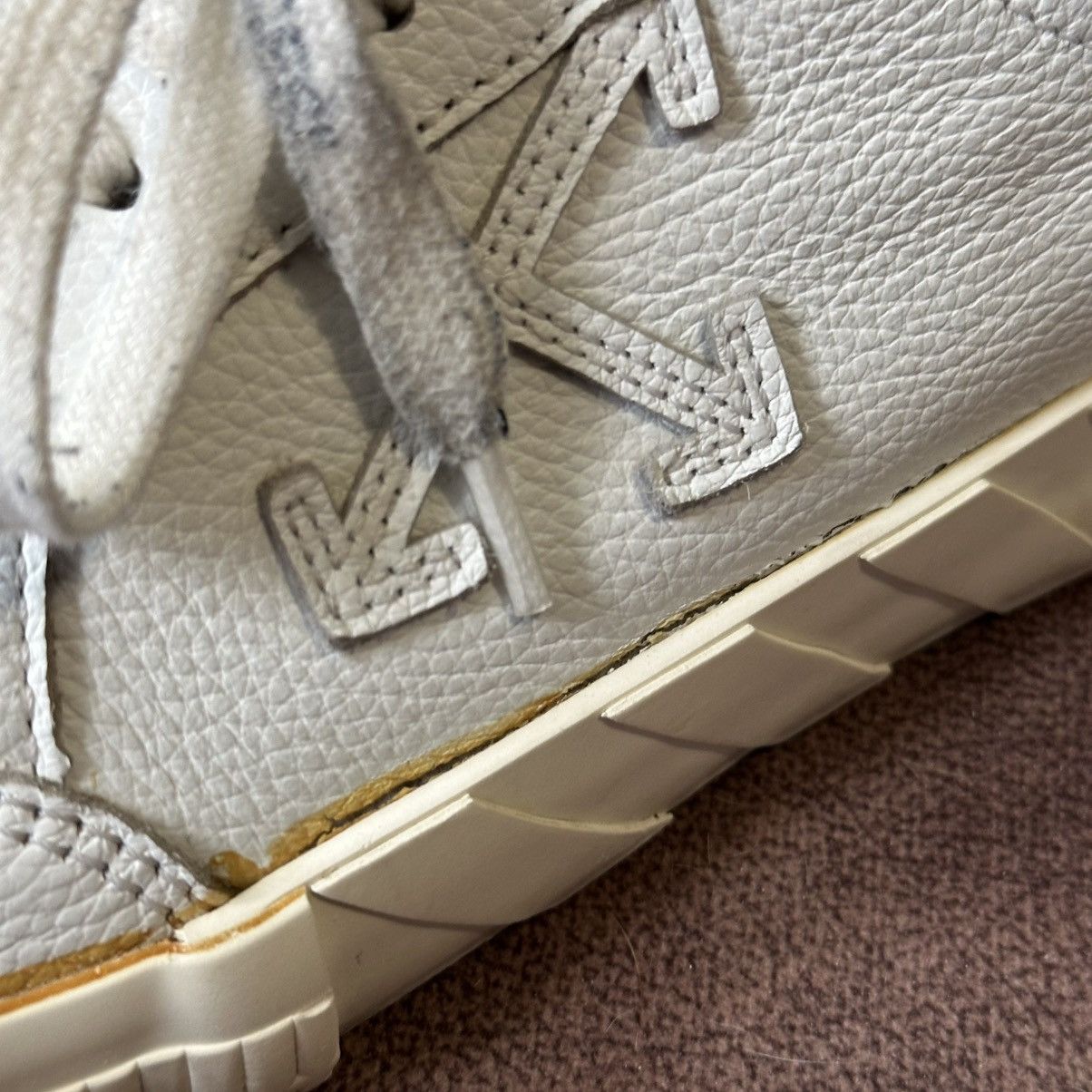 Off-White Off-White Leather Vulcanised Beige Lace Up Sneakers Size 43 Size US 10 / EU 43 - 5 Thumbnail