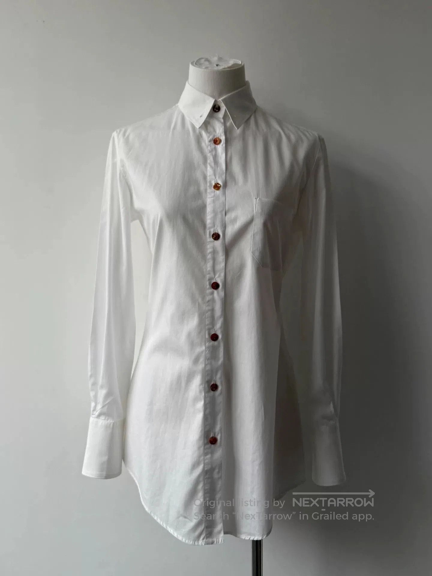 Jean Paul Gaultier Jean Paul Gaultier White Shirt with Unique Buttons. Size M / US 6-8 / IT 42-44 - 8 Thumbnail