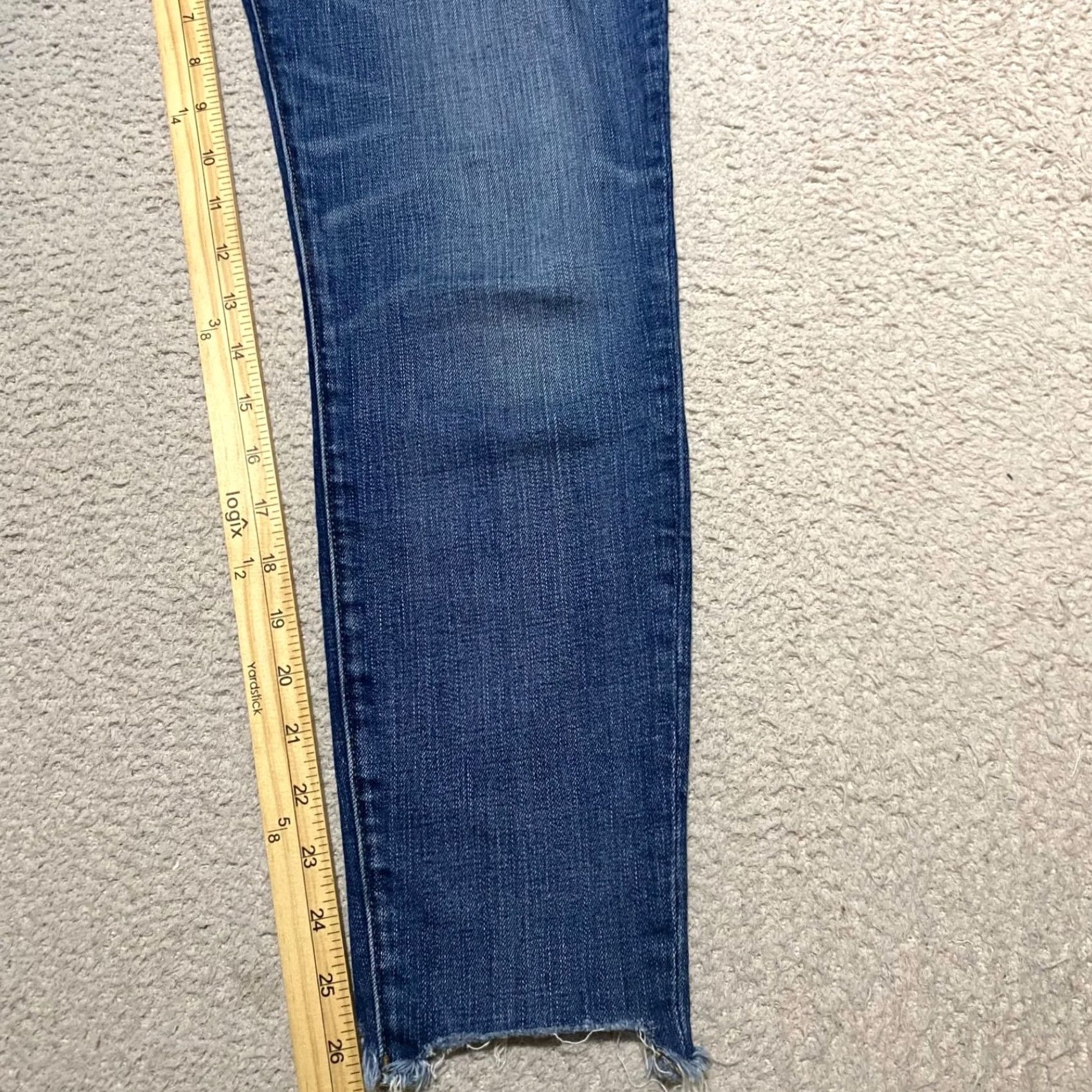 Madewell Madewell Jeans Womens 30 Blue Denim High Rise Skinny Crop Distressed Curvy Jeans Size 30" / US 8 / IT 44 - 7 Thumbnail