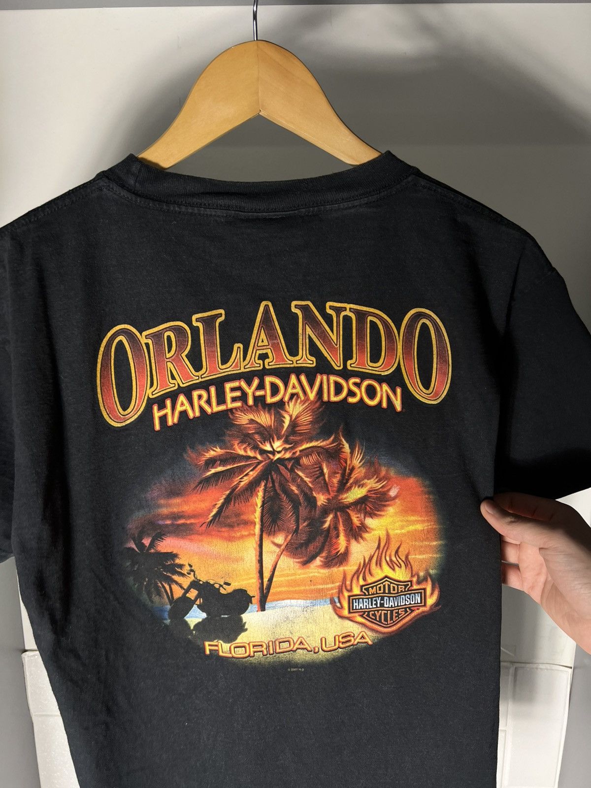 Harley Davidson VINTAGE HARLEY DAVIDSON ORLANDO MOTORCYCLE FLORIDA USA 90s Size US M / EU 48-50 / 2 - 11 Thumbnail
