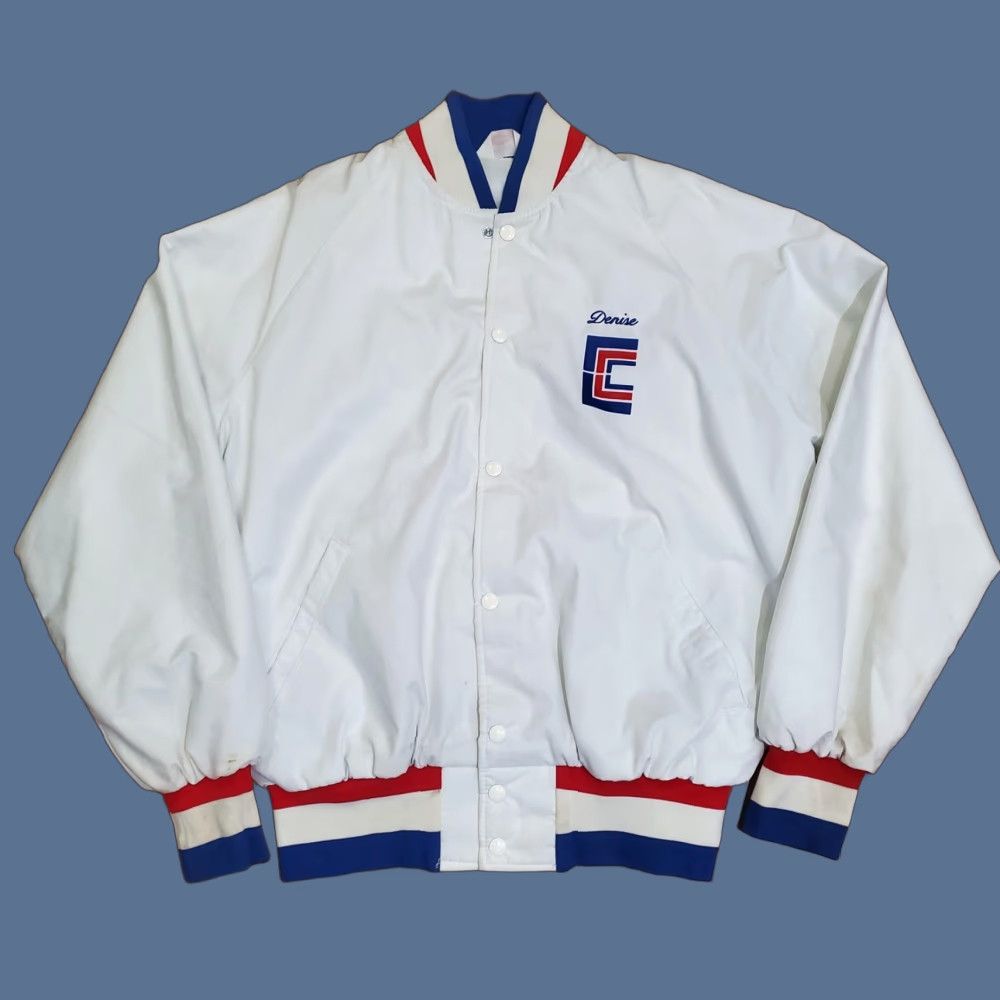 Vintage VINTAGE Carpenter Contractors of America Jacket Mens L Varsity Bomber 80s Art-Flo Nylon White Snap Size US L / EU 52-54 / 3 - 1 Thumbnail