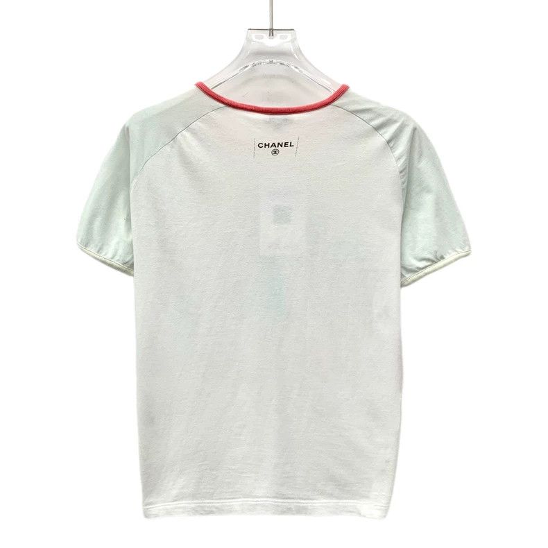 Chanel Chanel Cuba series white logo letter print cotton round-ne Size L / US 10 / IT 46 - 2 Thumbnail