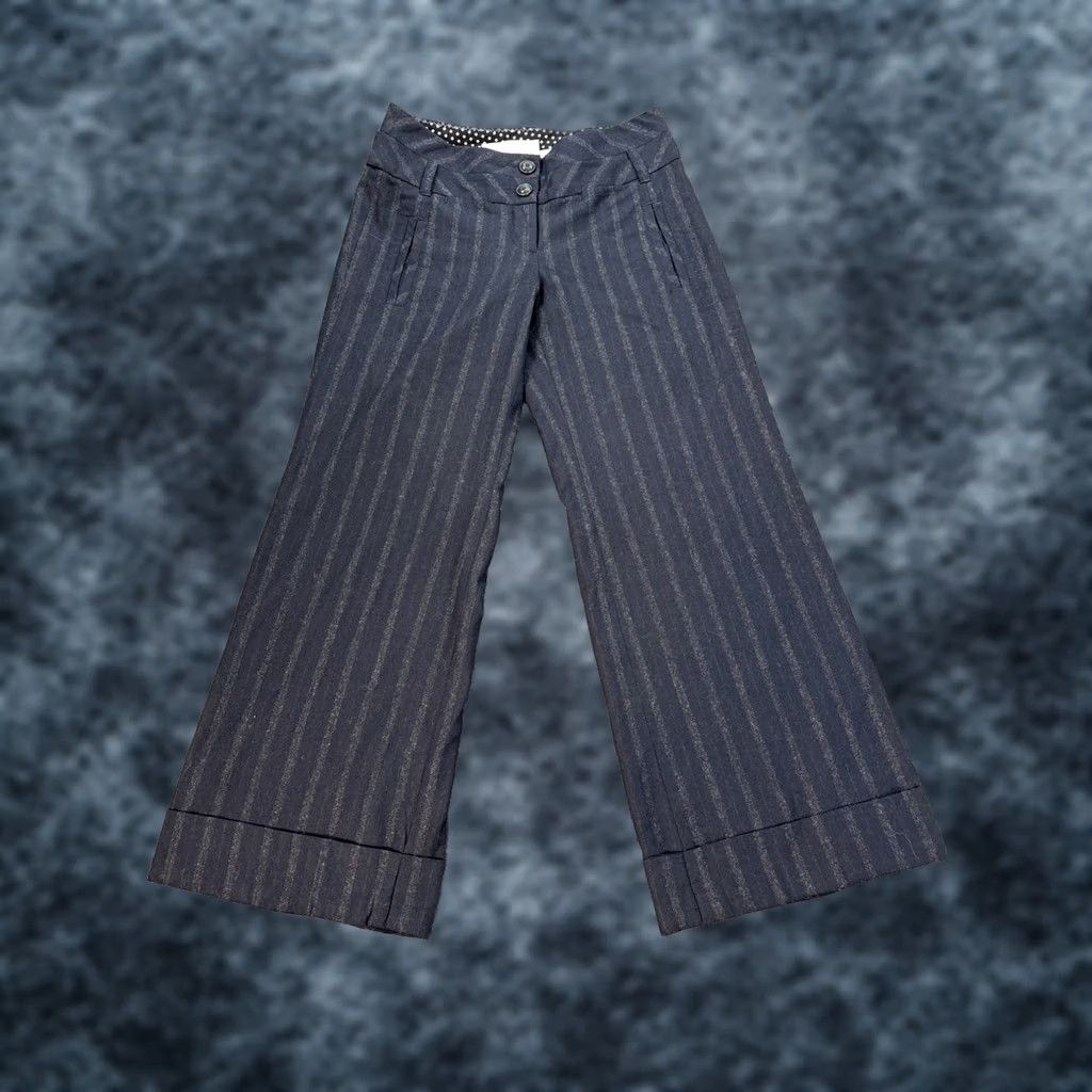 Anthropologie Anthropology Wool Pants Womens Regular 30 28 Wide Flare Gray Office Siren Size 30" / US 8 / IT 44 - 1 Thumbnail