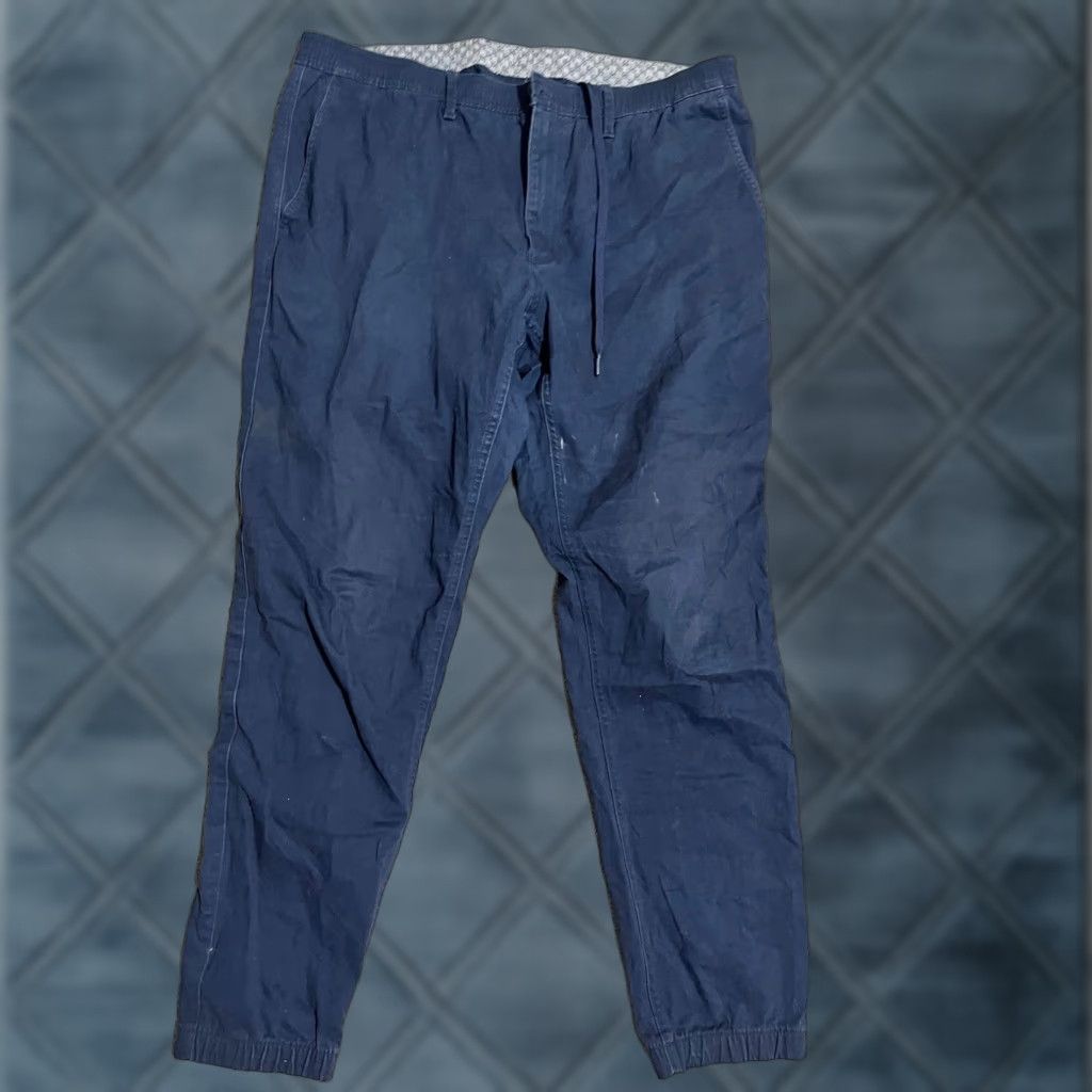 Michael Kors Michael Kors Mens Joggers XL Navy Blue Solid Check Pattern Size US 36 / EU 52 - 1 Thumbnail