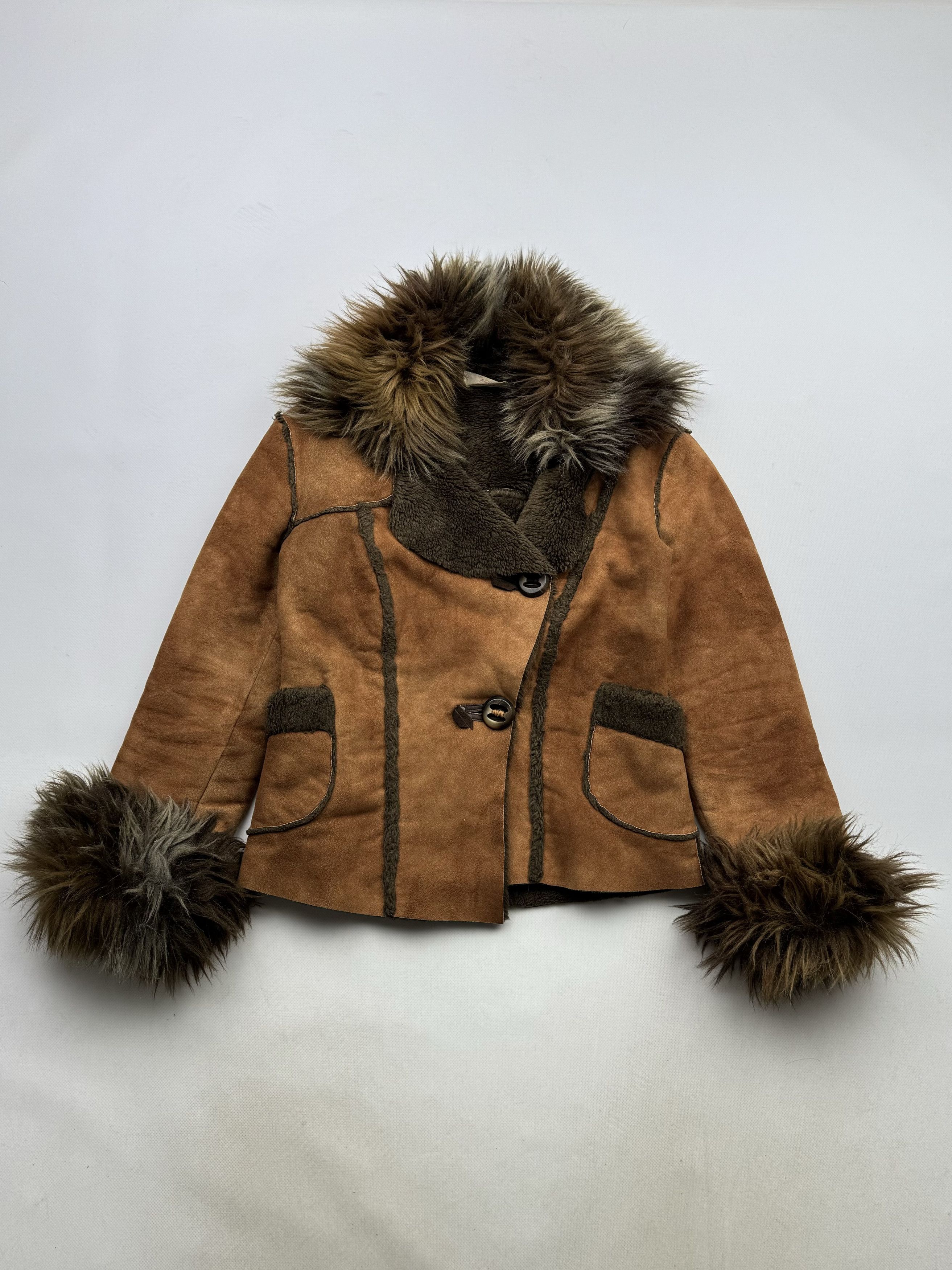 Vintage Vintage Faux Sheepskin Coat With Faux Fur Details B49(V266E2 Size M / US 6-8 / IT 42-44 - 1 Thumbnail