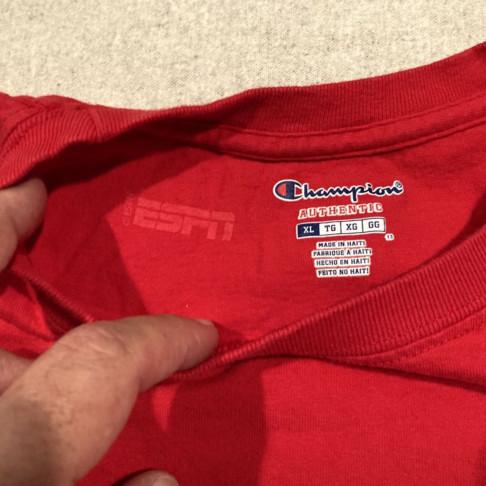 Champion Champion ESPN SportsCenter T Shirt XL Red Unisex Adults LIMITED EDITION DA-DA-DA-DA X Size US XL / EU 56 / 4 - 4 Thumbnail