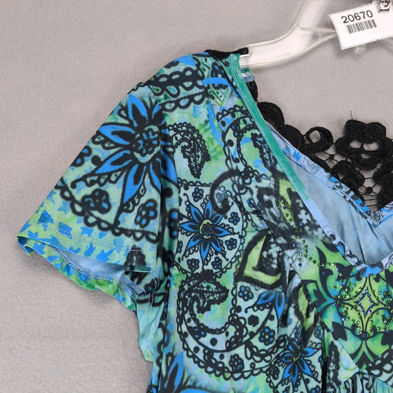 Madison Madison Y2K Babydoll Embellished Satin Top Black Lace M Size M / US 6-8 / IT 42-44 - 8 Thumbnail