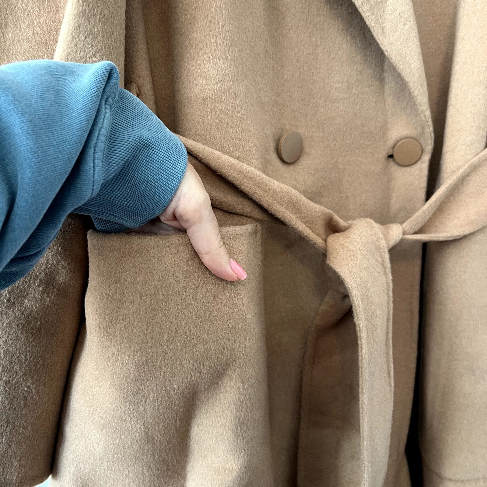 Reiss Reiss Lucia Double-Breasted Wool-Blend Coat in Camel Size XL / US 12-14 / IT 48-50 - 11 Thumbnail