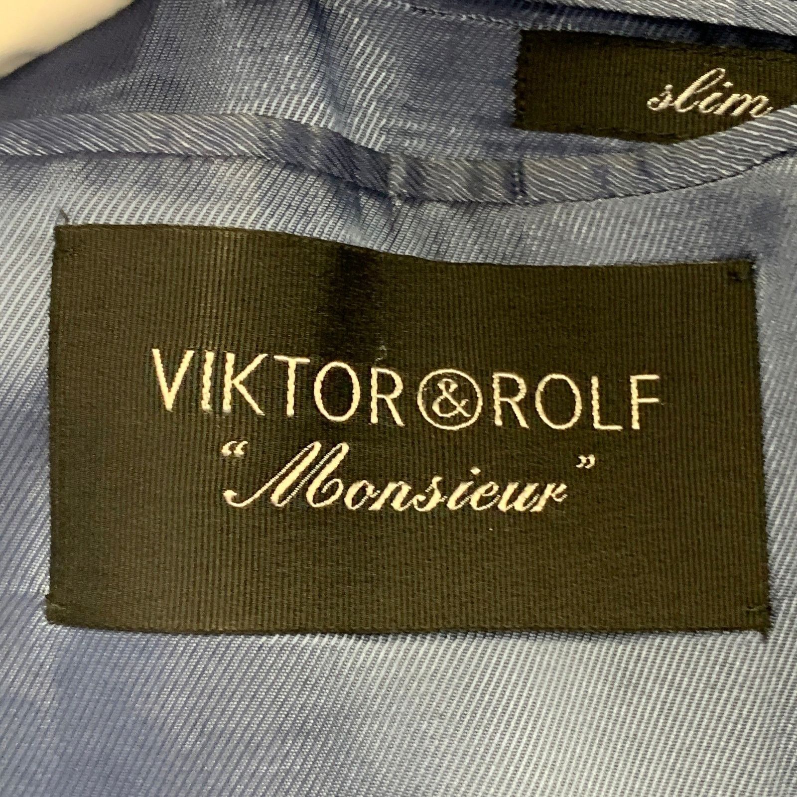 Viktor & Rolf VIKTOR & ROLF Size 42 Blue Virgin Wool Peak Lapel Sport Coat Size 42R - 10 Thumbnail