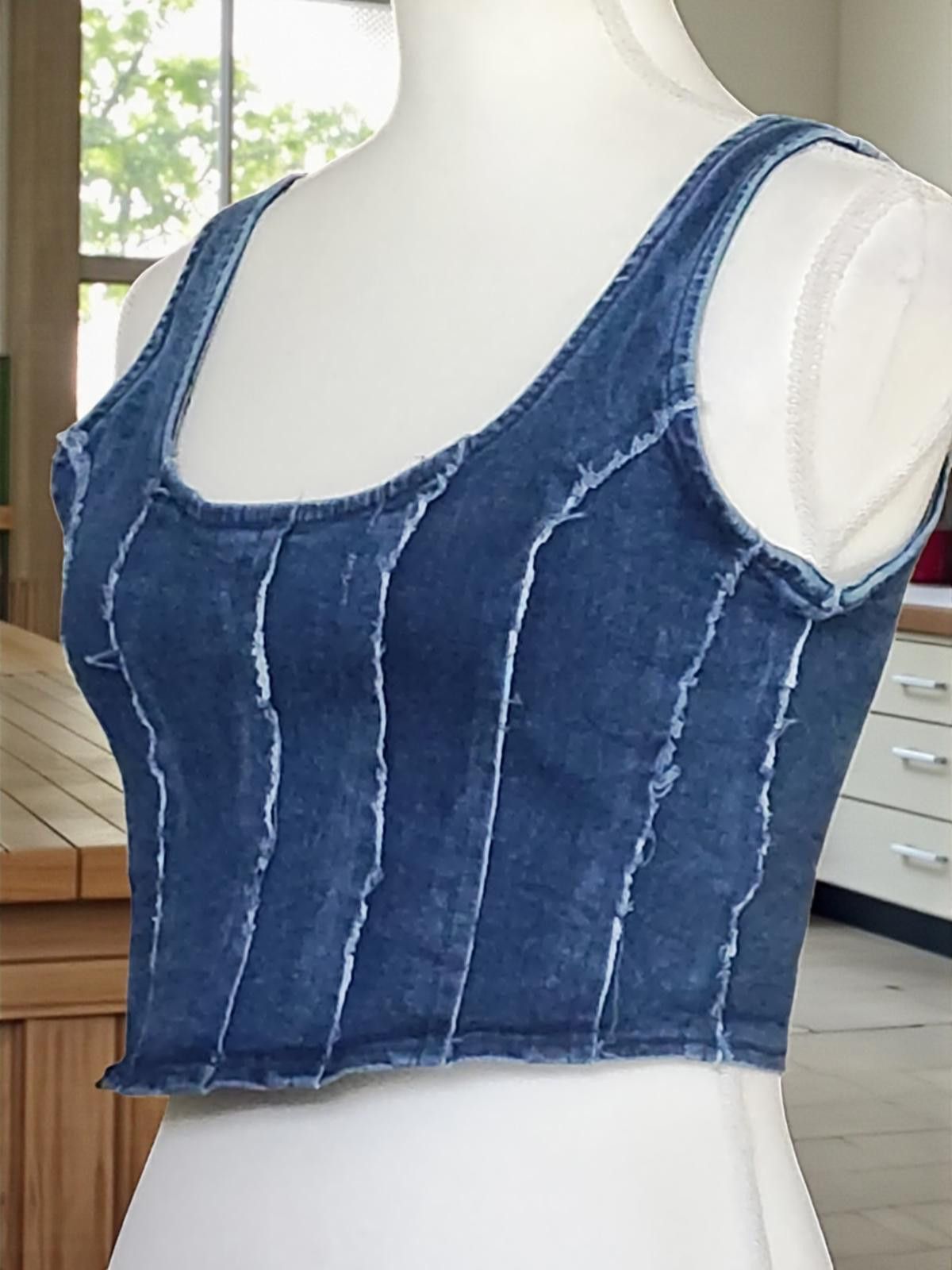 Other Thrill Jeans Large Size Denim Halter Top Size L / US 10 / IT 46 - 5 Thumbnail