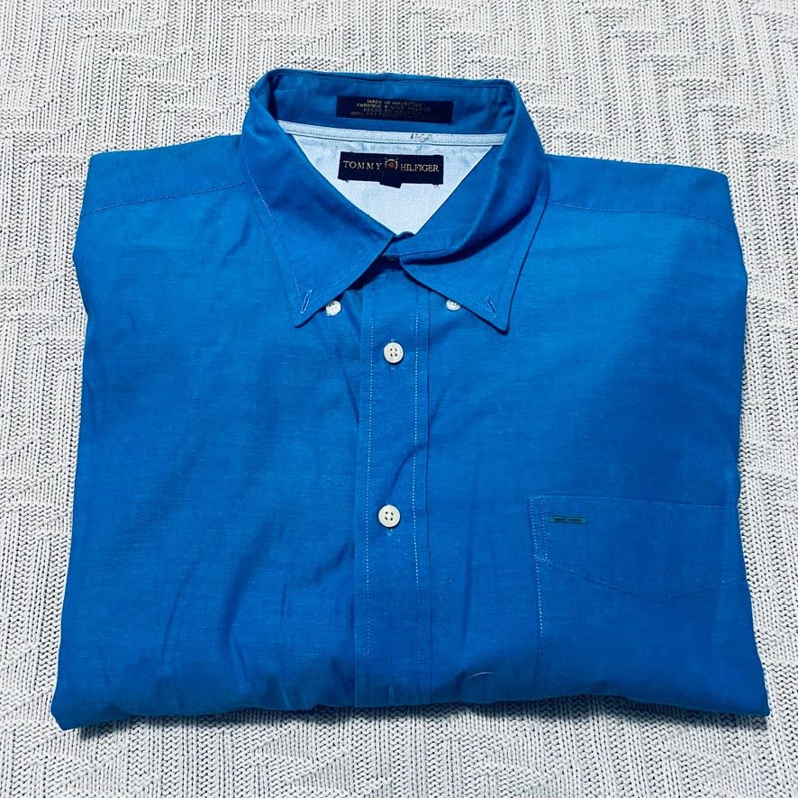 Tommy Hilfiger Tommy Hilfiger solid blue button down Size US XXL / EU 58 / 5 - 1 Thumbnail