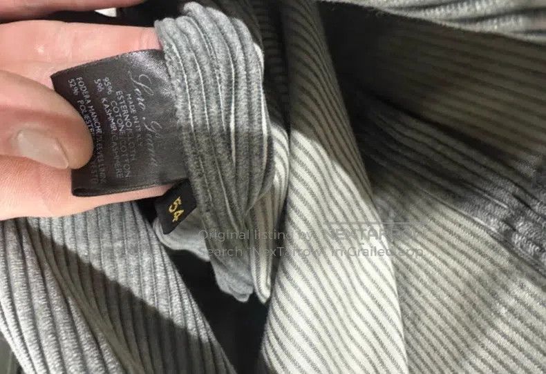 Loro Piana Loro Piana Thick velvet striped jacket, grey Size US L / EU 52-54 / 3 - 6 Thumbnail