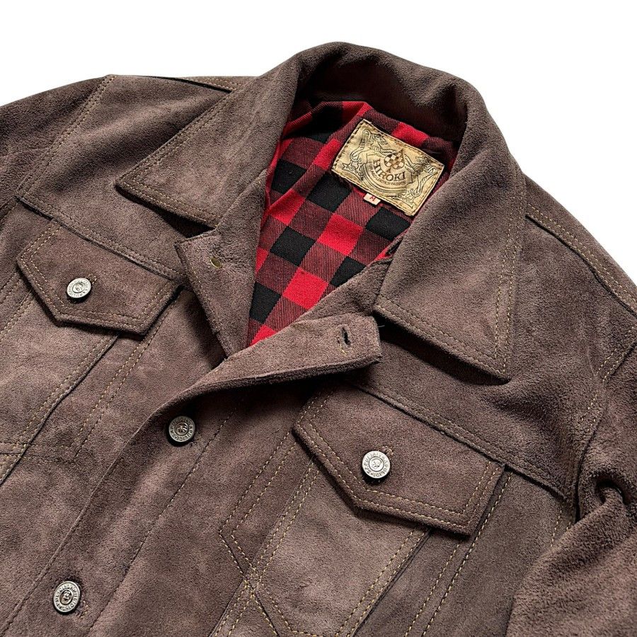 Designer × Genuine Leather Trucker Leather Jacket Size US M / EU 48-50 / 2 - 2 Thumbnail