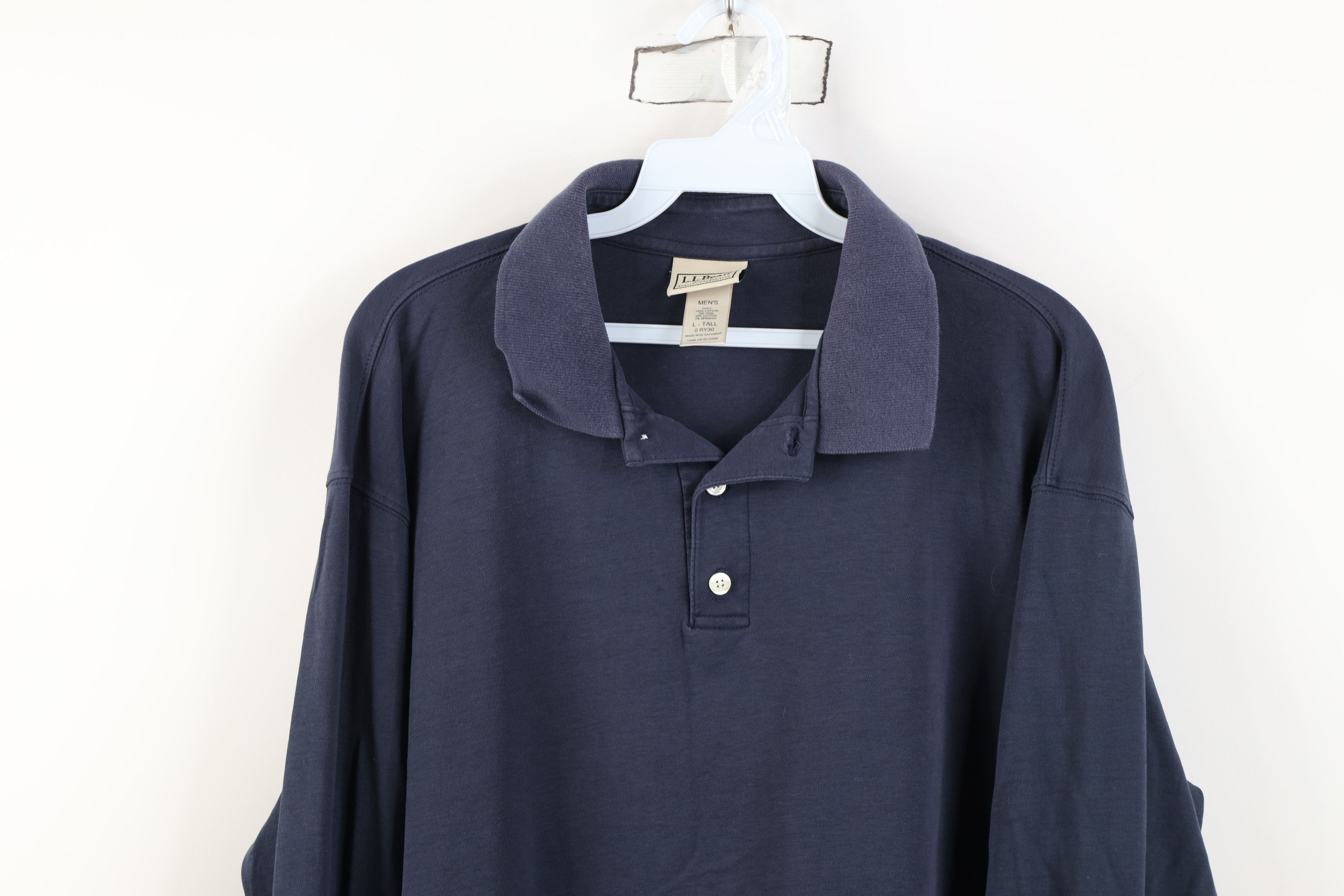 L.L. Bean Vintage LL Bean Soft Cotton Knit Long Sleeve Rugby Polo Size US L / EU 52-54 / 3 - 2 Thumbnail
