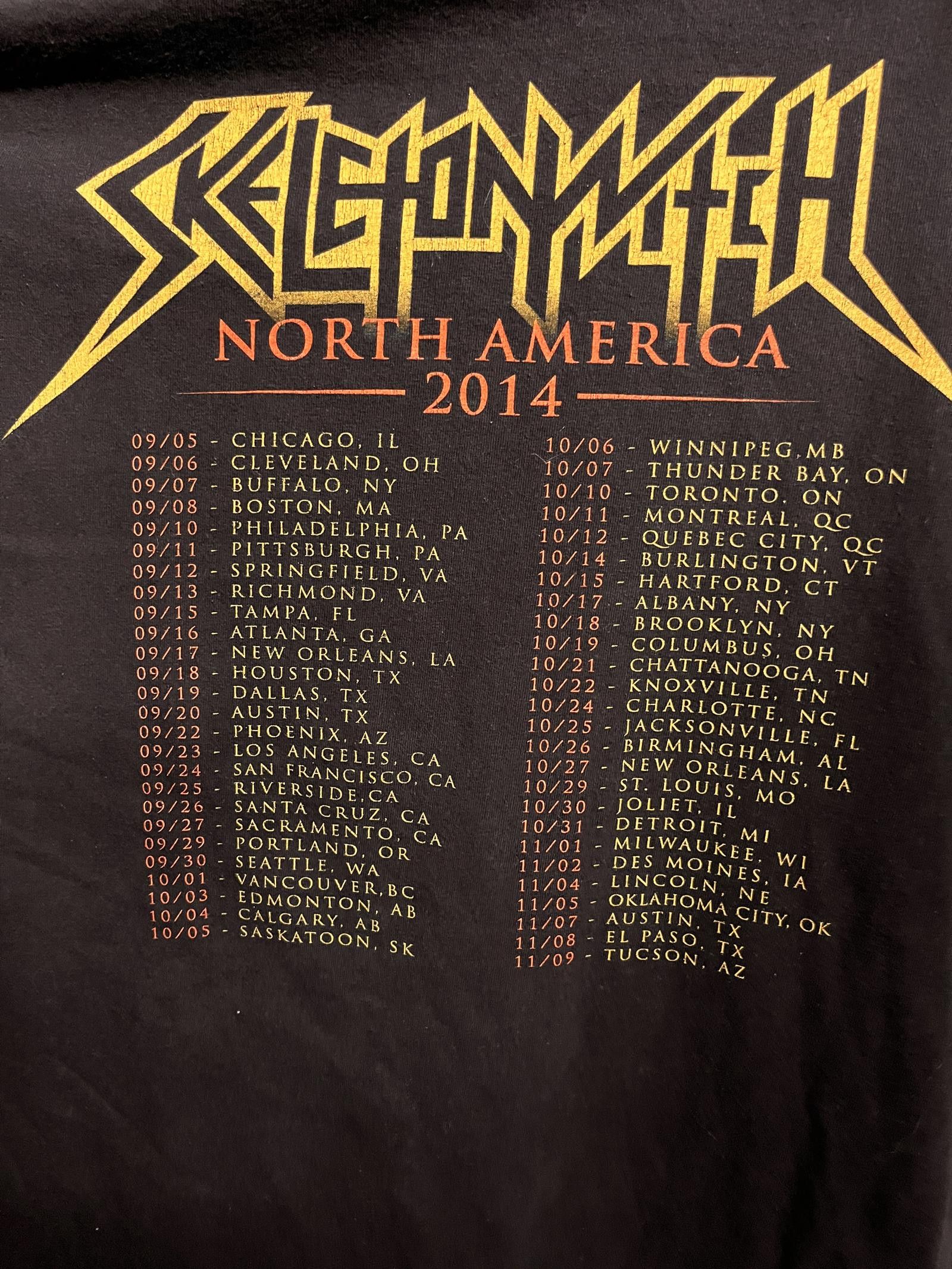 Designer SkeletonWitch 2014 T-shirt Adam Geyer Skeleton Grim Reaper L Size US XL / EU 56 / 4 - 4 Thumbnail