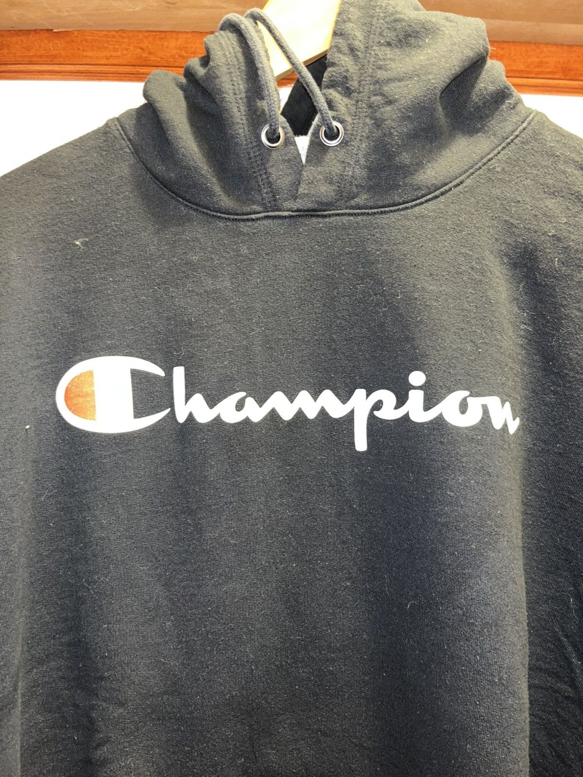 Champion champion powerblend hoodie full script logo Size US XL / EU 56 / 4 - 3 Thumbnail