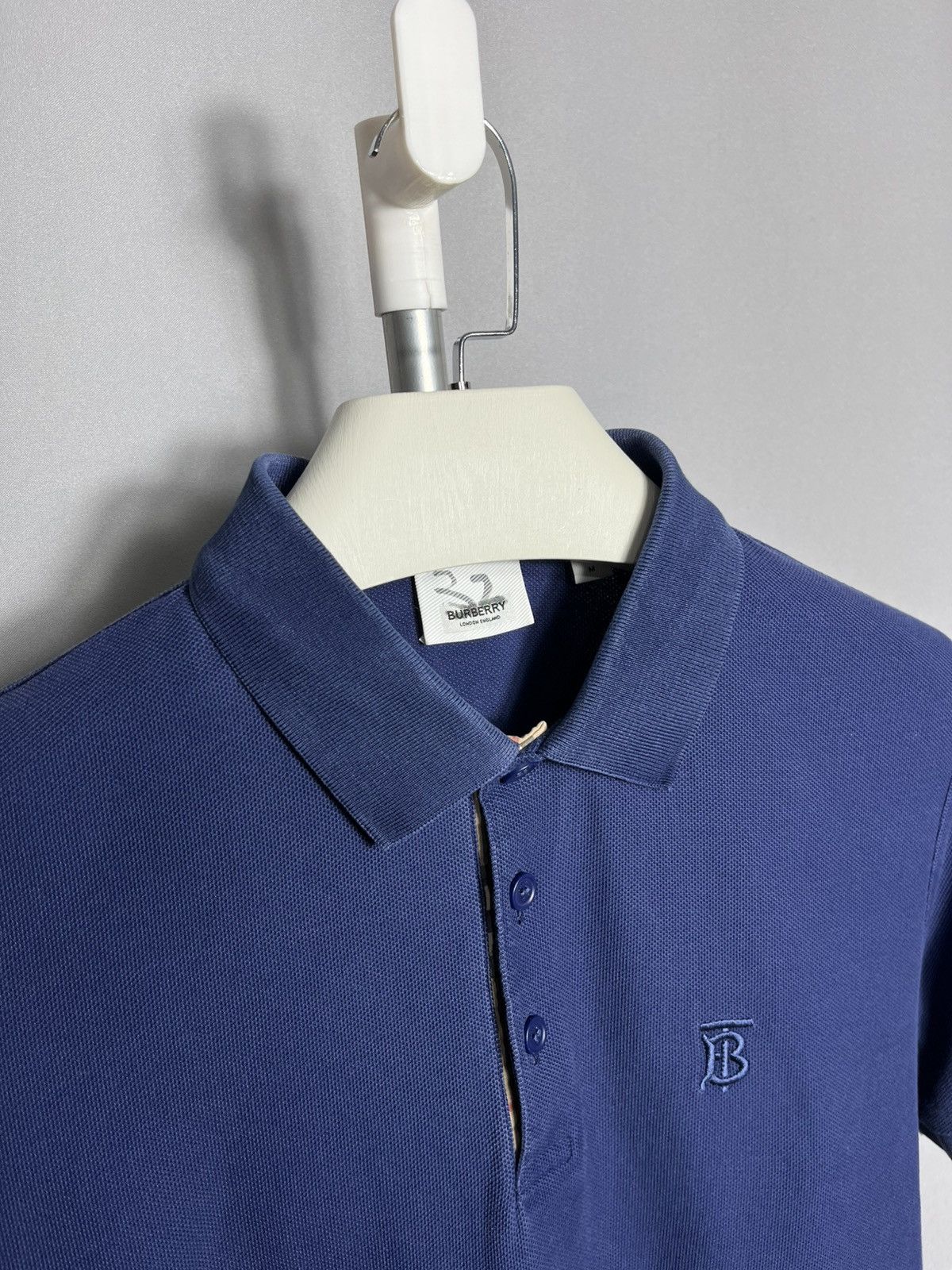 Burberry Burberry mens polo navy blue embroidered cotton shirt Size US M / EU 48-50 / 2 - 4 Thumbnail