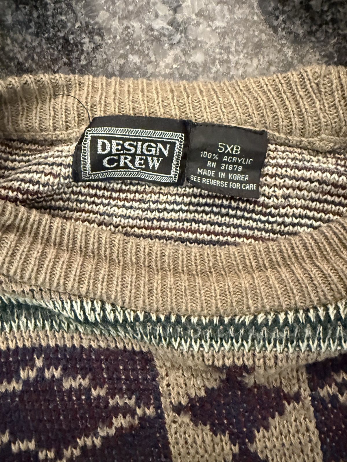 Vintage Vintage Sweater - Beige and Brown Size US XL / EU 56 / 4 - 3 Thumbnail