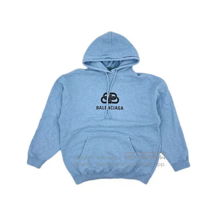 Balenciaga Balenciaga AW19 Light Blue Printed Hoodie. Size US S / EU 44-46 / 1 - 2 Thumbnail