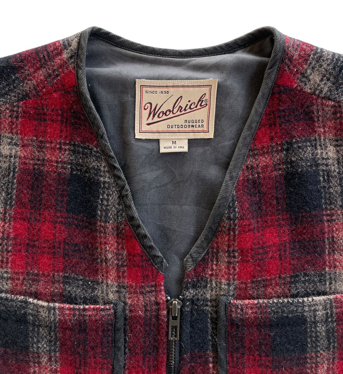 Vintage 90s Woolrich Rugged Wool Checked Vest Size US M / EU 48-50 / 2 - 3 Thumbnail