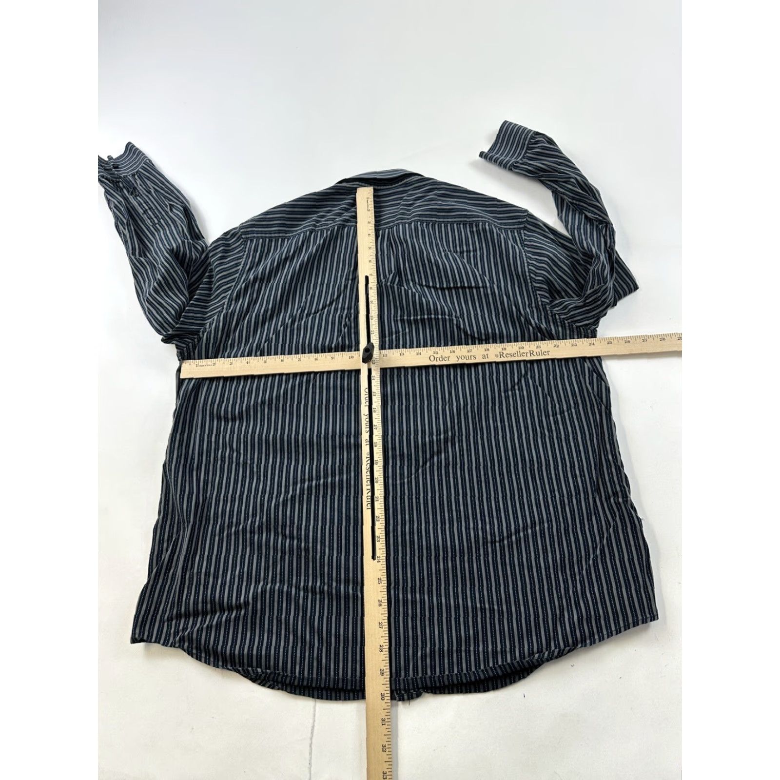 Tasso Elba Tasso Elba Shirt Mens 2XL Striped Long Sleeve Slim Fit Button Up Size US XXL / EU 58 / 5 - 4 Thumbnail