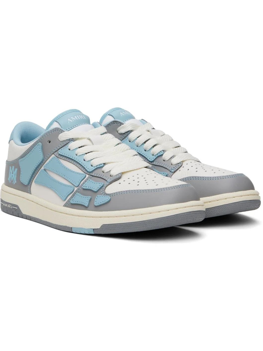 Amiri o1s1wg110426 Varsity Skel Low-Top Sneakers in Multicolor Size US 12 / EU 45 - 4 Thumbnail