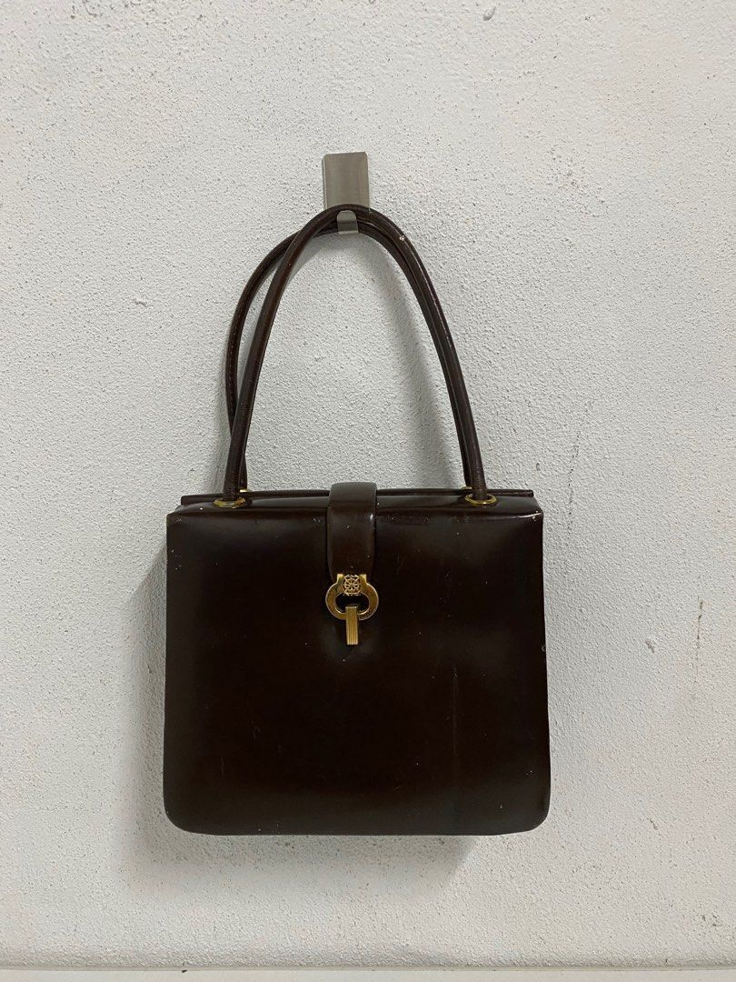 Vintage Vintage Leather Square Handle Bag Size ONE SIZE - 2 Thumbnail