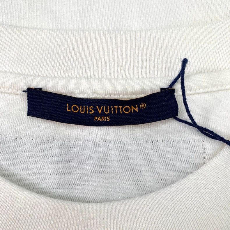 Louis Vuitton Louis Vuitton White logo monogrammed cotton crew neck shor Size US L / EU 52-54 / 3 - 6 Thumbnail