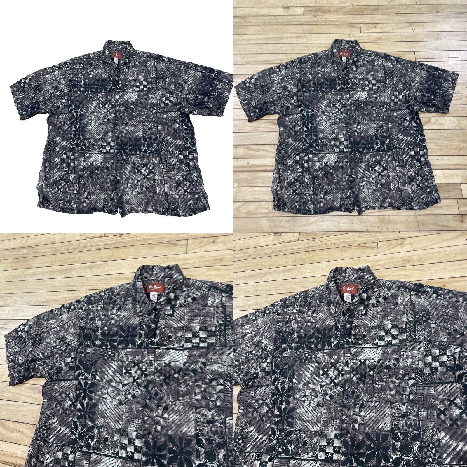 Vintage Pau Hana Hawaiian Shirt Men XXXL Brown Tribal Floral Plaid Camp Short Sleeve 3XL Size US XXL / EU 58 / 5 - 9 Thumbnail
