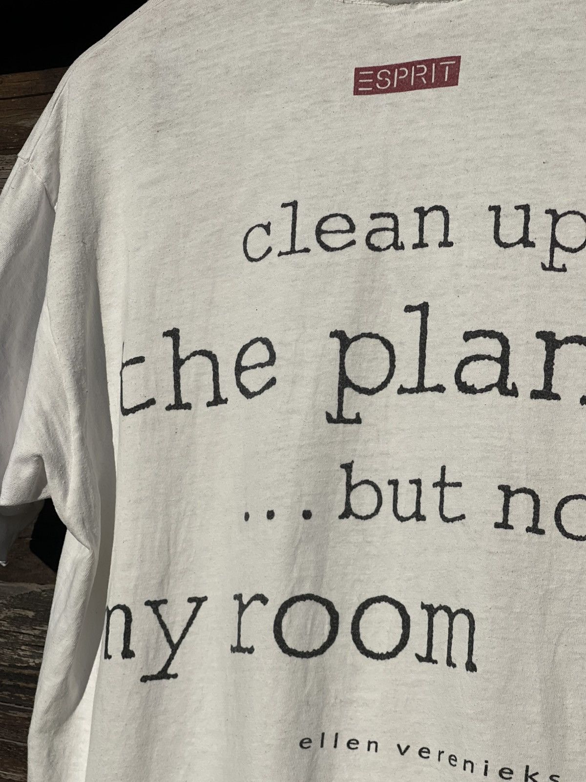 Vintage 90’s Rare Ellen Verenieks Clean Up The Planet Tee Size US M / EU 48-50 / 2 - 15 Thumbnail