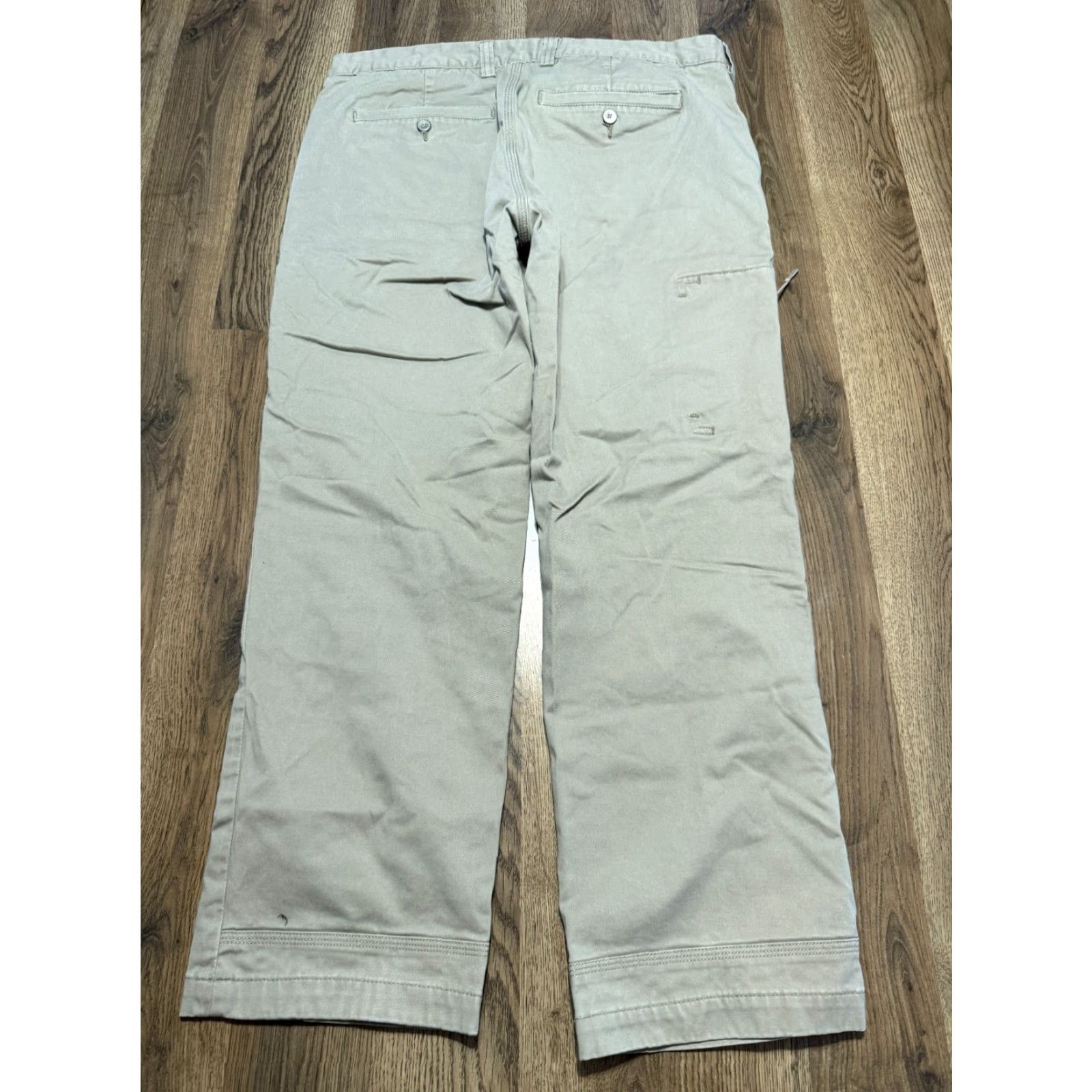 Vintage Duluth Pants Men's 36x30 Gray Straight Leg Flex Ballroom Khakis Pants Regular Front Flat Front Size US 36 / EU 52 - 2 Thumbnail