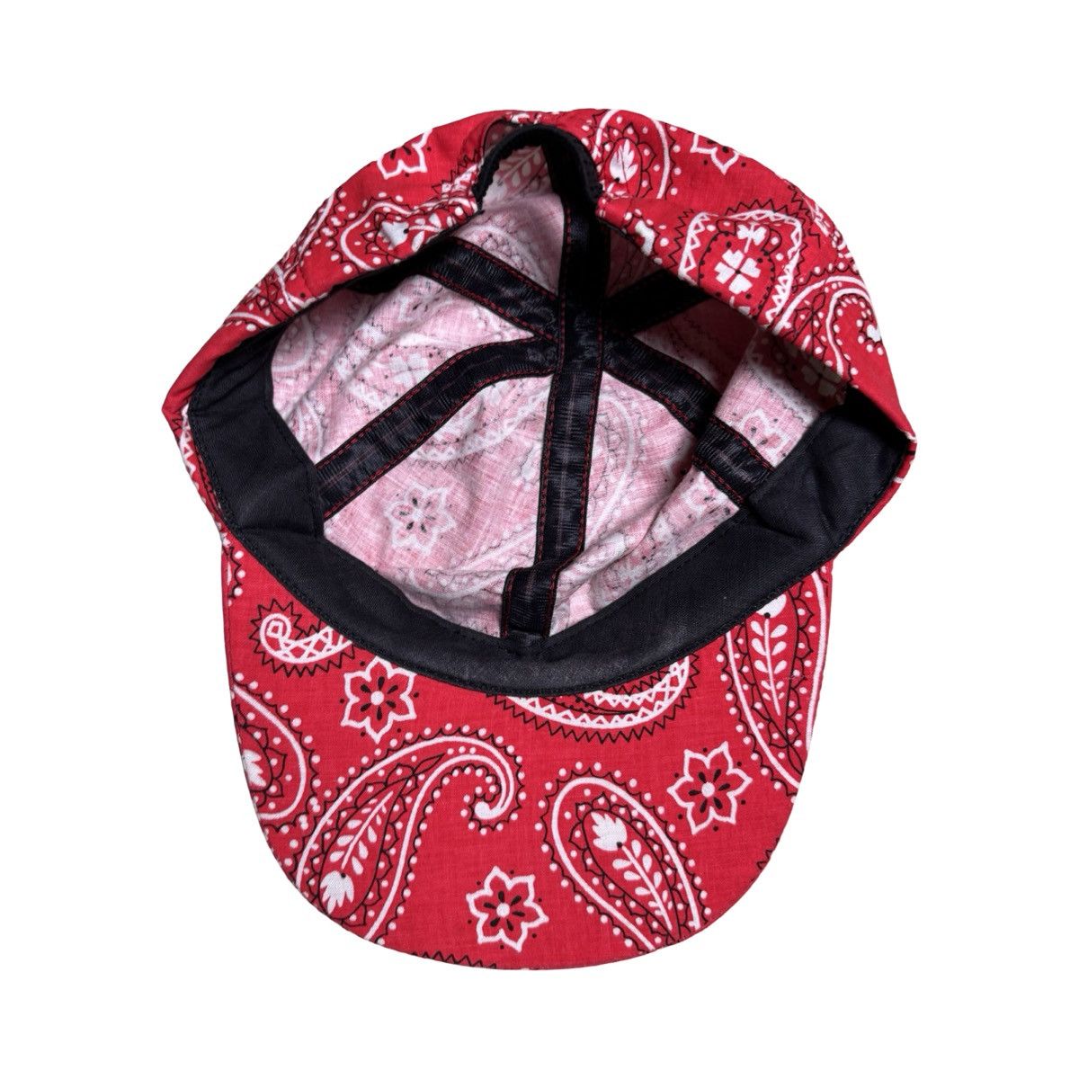 Vintage Vintage Red Paisley Bandana Band Hat OSFM USA Western Cowboy Size ONE SIZE - 6 Thumbnail