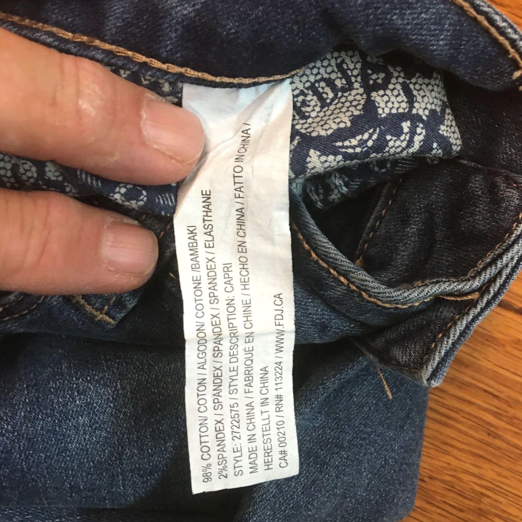 Denime FDJ Womens Cropped Blue Denim Jeans Size 4 Regular Straight Leg Size 27" / US 4 / IT 40 - 7 Thumbnail