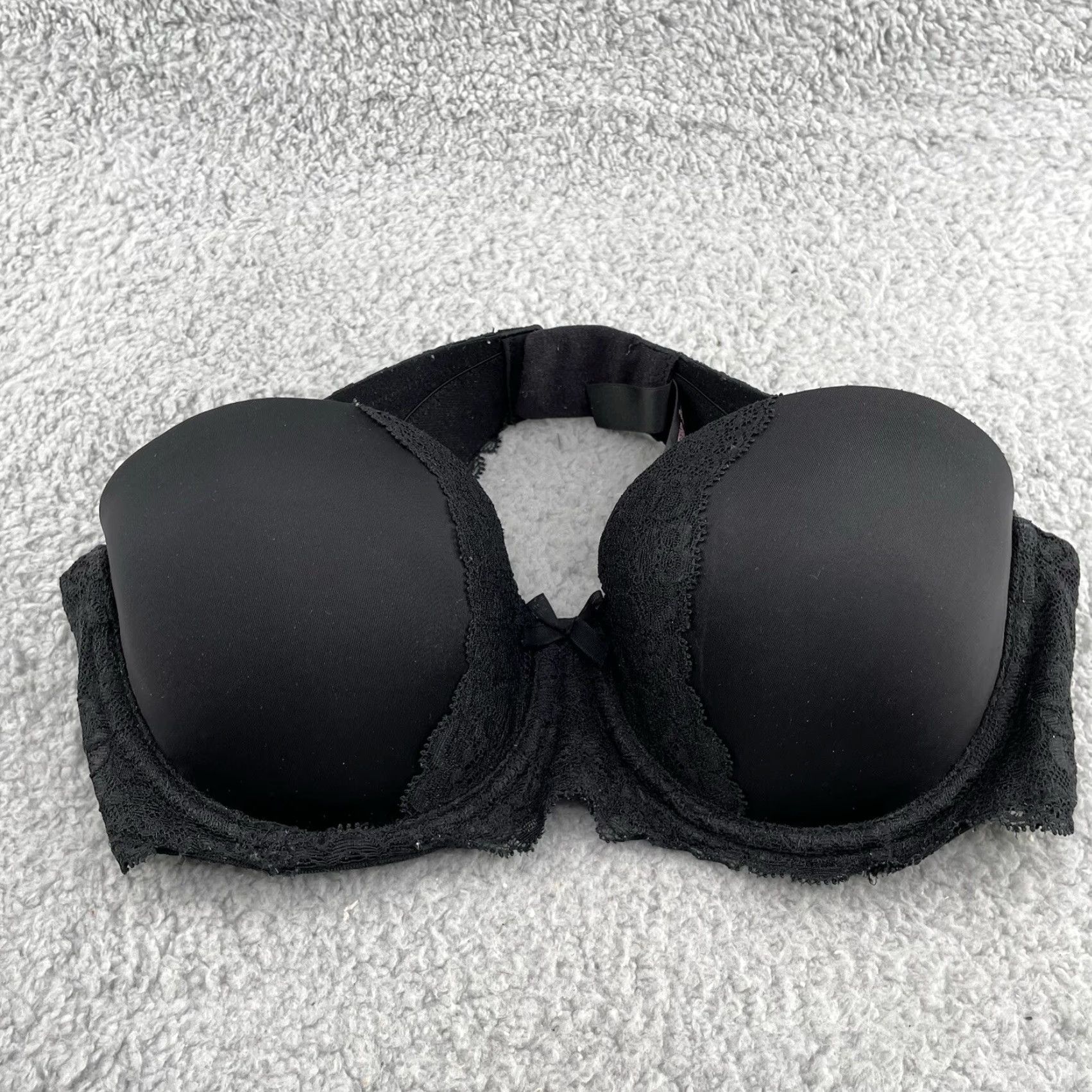 Victoria's Secret Victoria’s Secret Bra 34B Womens Dream Angels Coquette Padded Black Floral Lace Underwired Push Up Bra Brand Victoria's Secret 34B Size ONE SIZE - 3 Thumbnail