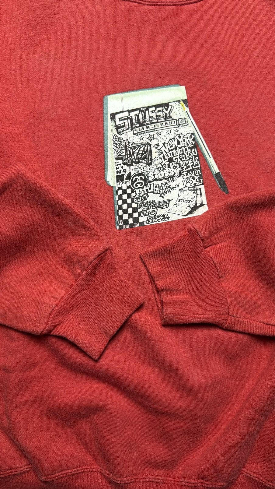 Stussy Vintage 00s Stussy Notepad Artwork Sweatshirt Size US L / EU 52-54 / 3 - 5 Thumbnail