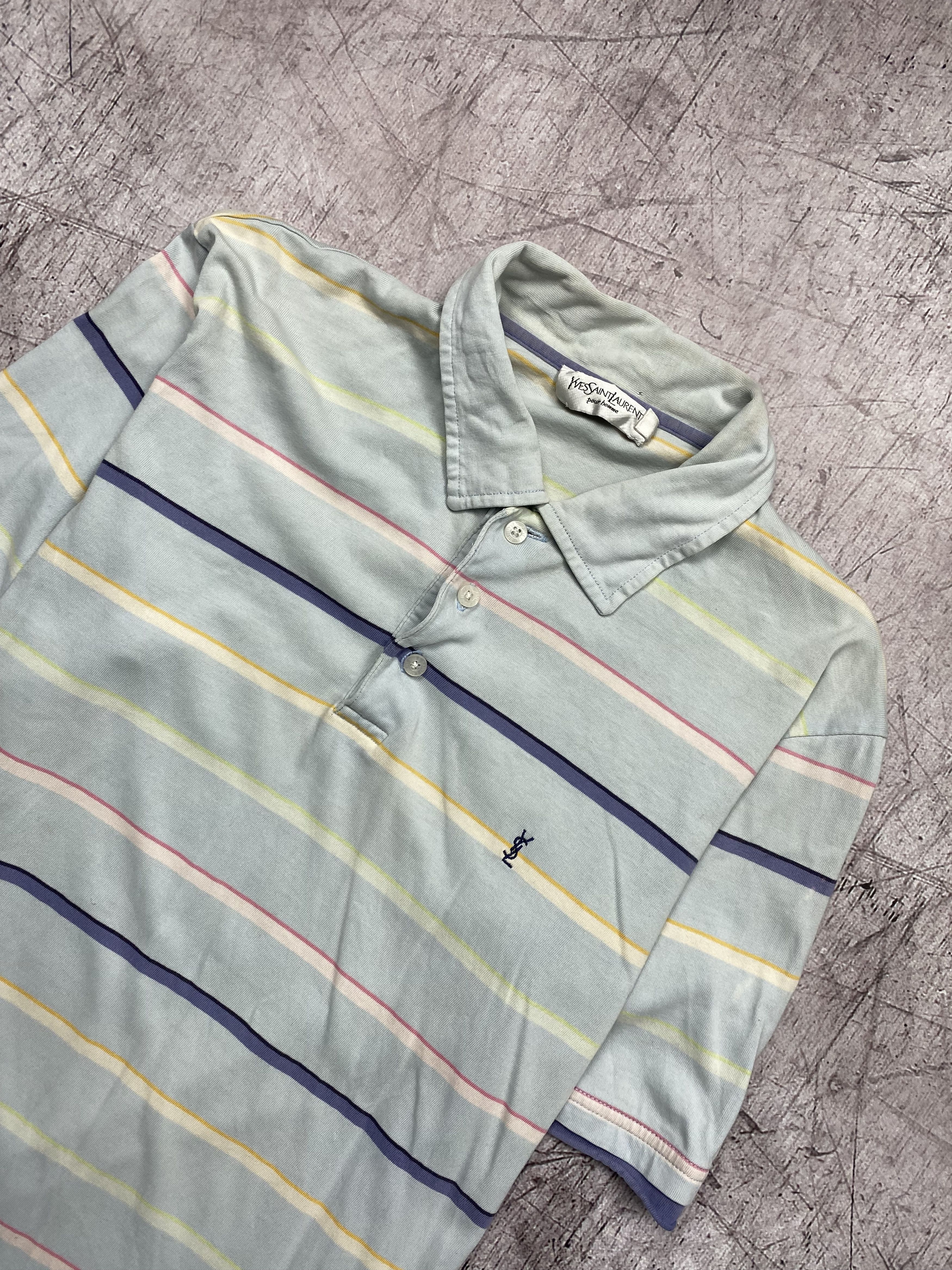 Yves Saint Laurent Yves Saint Laurent Vintage Mens Polo Shirt YSL tee Size US M / EU 48-50 / 2 - 2 Thumbnail