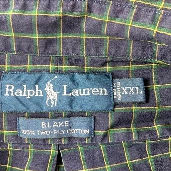 Ralph Lauren VINTAGE Ralph Lauren Blake Button Down Shirt Mens XXL Blue Long Sleeve Shirts Men Size US XXL / EU 58 / 5 - 4 Thumbnail