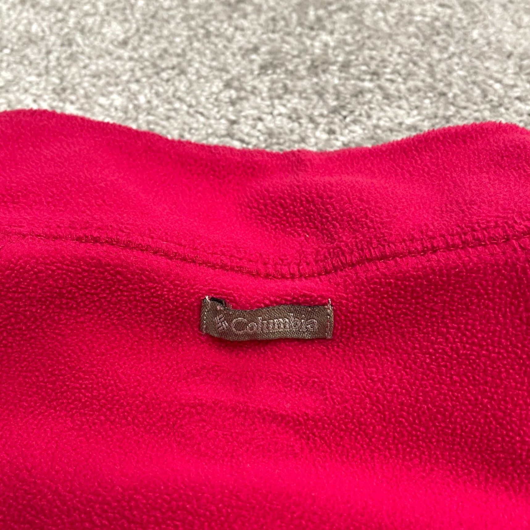 Vintage Columbia Fleece Jacket Women Red Small 1/4 Zip Lightweight Outdoor Casual Regular Fit Size S / US 4 / IT 40 - 4 Thumbnail