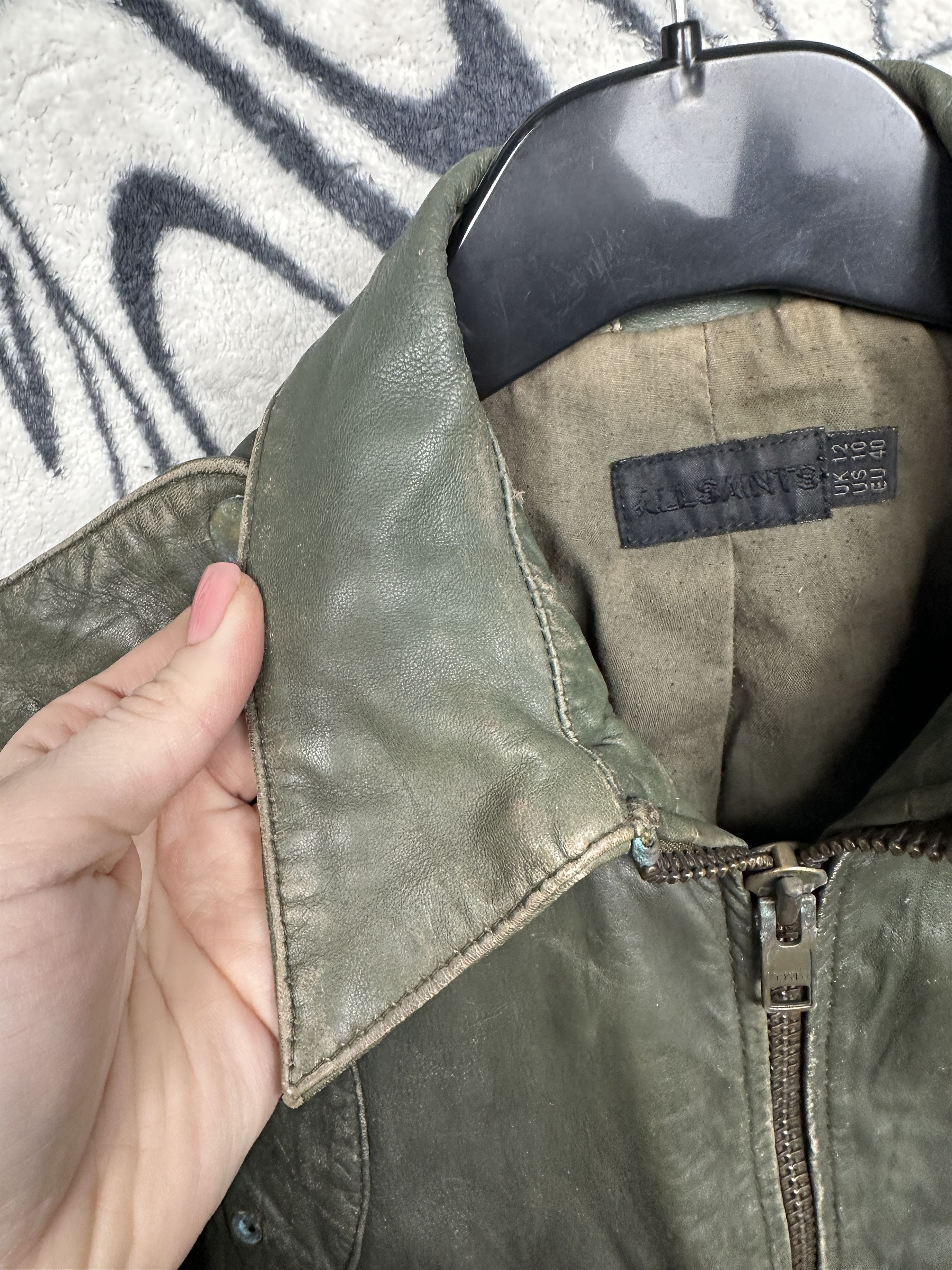 Allsaints Allsaints Vintage Womens Distressed Leather Jacket Size M / US 6-8 / IT 42-44 - 5 Thumbnail
