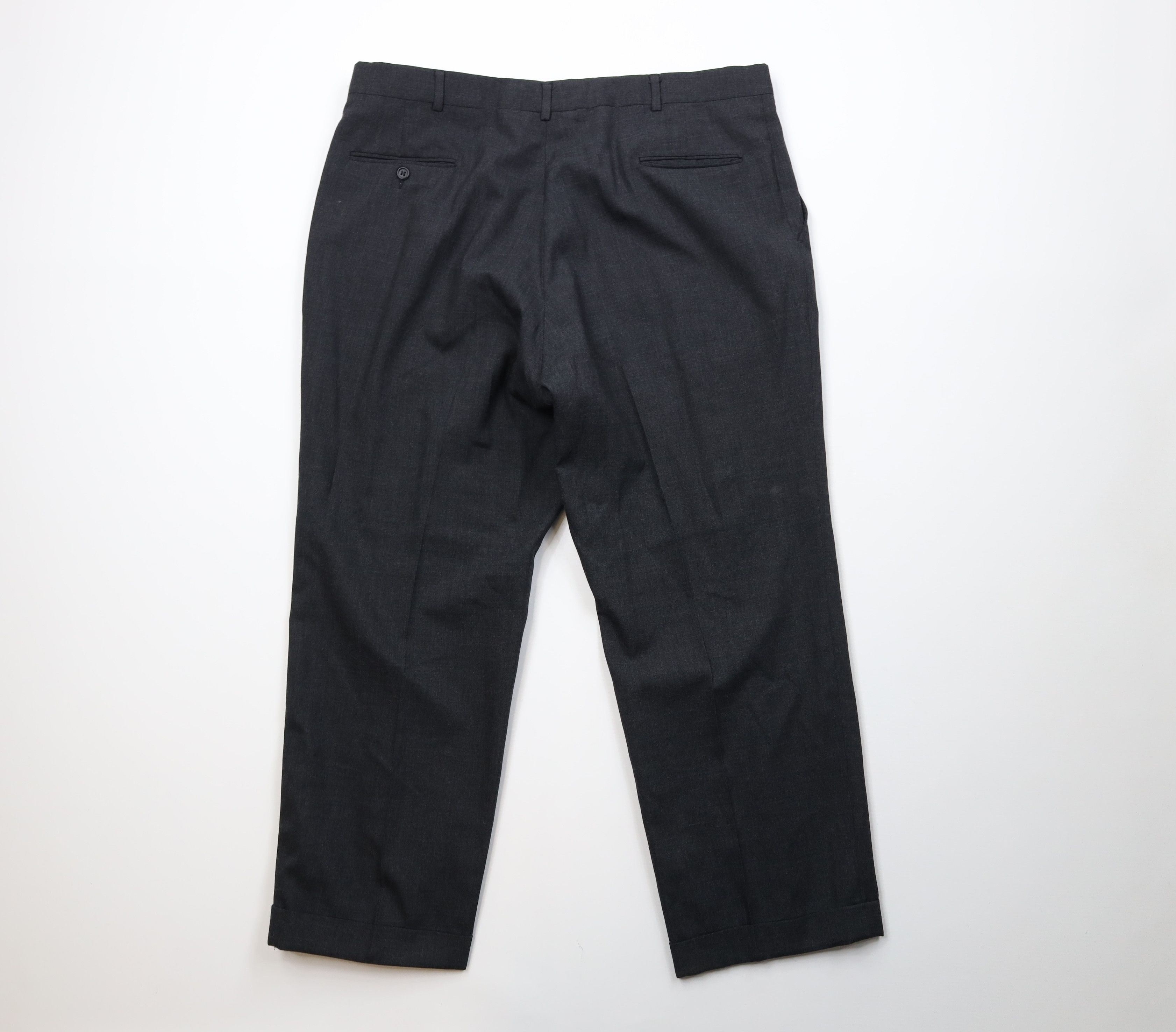 Vintage Vintage 90s Streetwear Wool Wide Leg Chino Pants Gray USA Size US 38 / EU 54 - 8 Thumbnail