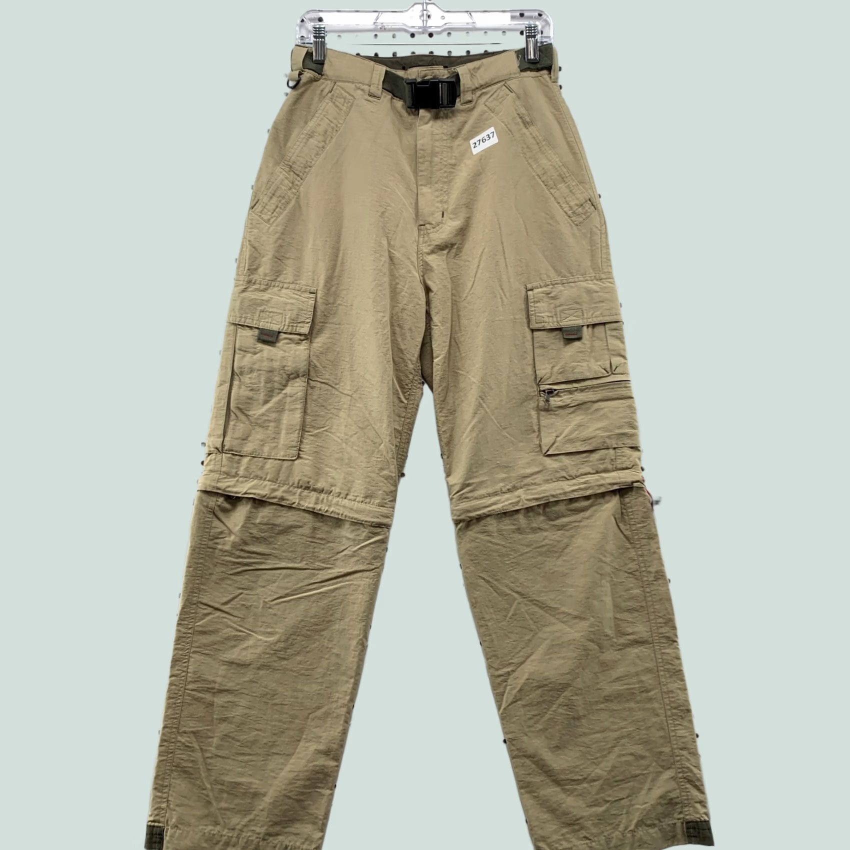 Vintage No Boundaries Convertible Cargo Hiking Pants Brown Belted Mens 29x31 Skateboard Size US 29 - 1 Thumbnail