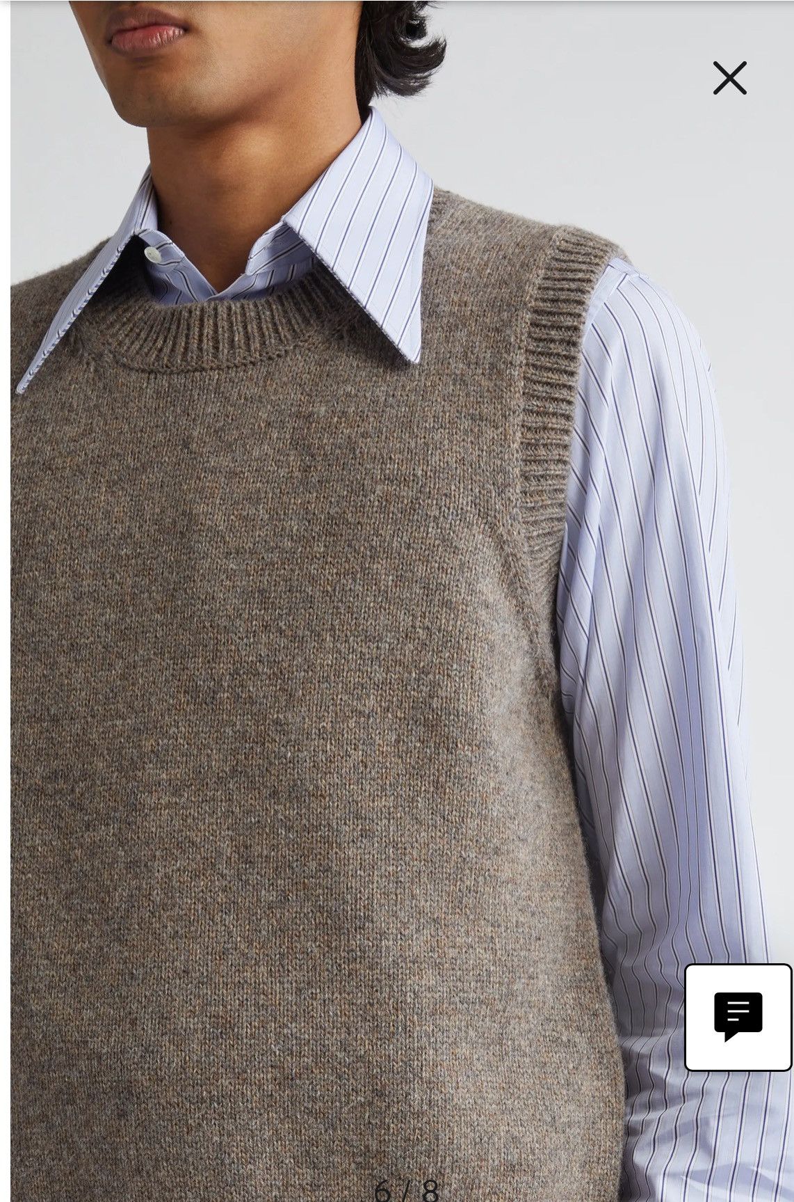 Maison Margiela NEW L Marled Wool Crewneck Sweater Vest Knit Soft Size US L / EU 52-54 / 3 - 5 Thumbnail