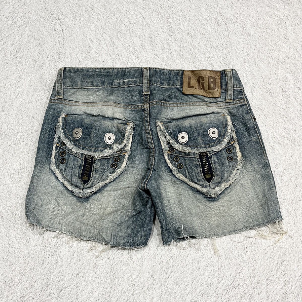 Le Grande Bleu (L.G.B.) 2000s L.G.B. If Six Was Nine Distressed Cut Denim Size US 30 / EU 46 - 1 Thumbnail