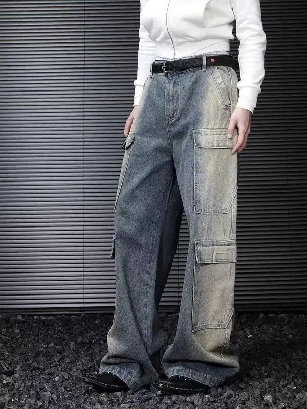 Japanese Brand VIBE Vintage washed large pocket baggy work jeans Size US 30 / EU 46 - 4 Thumbnail