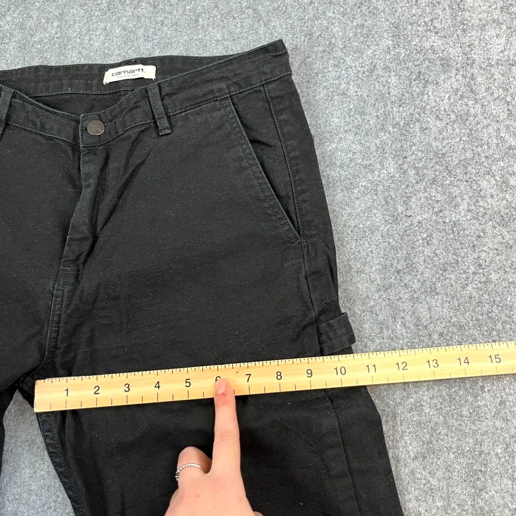 Carhartt Carhartt Womens Jeans Boyfriend Tapered 27 30 UK 8 Dark Black Denim 5-Pocket Regular Fit High Rise Size 30" / US 8 / IT 44 - 5 Thumbnail