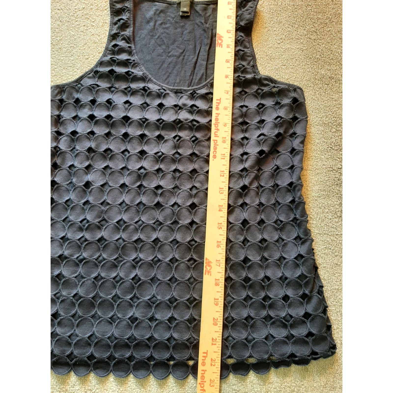 J.Crew J. Crew Blouse Womens XS Sleeveless Navy Blue Circle Pattern Top Size XS / US 0-2 / IT 36-38 - 3 Thumbnail