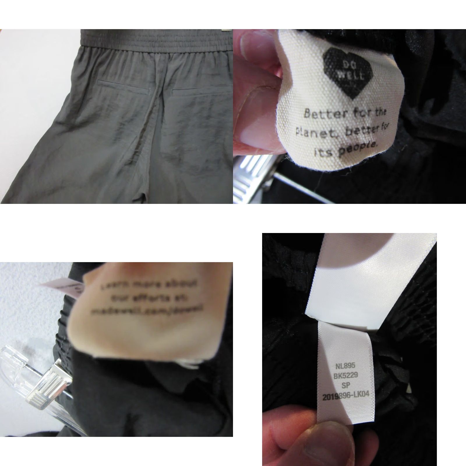 Madewell Madewell Pants Women SP Small Petite Black Crinkled Crepe Straight-Leg Crop Size 28" / US 6 / IT 42 - 9 Thumbnail
