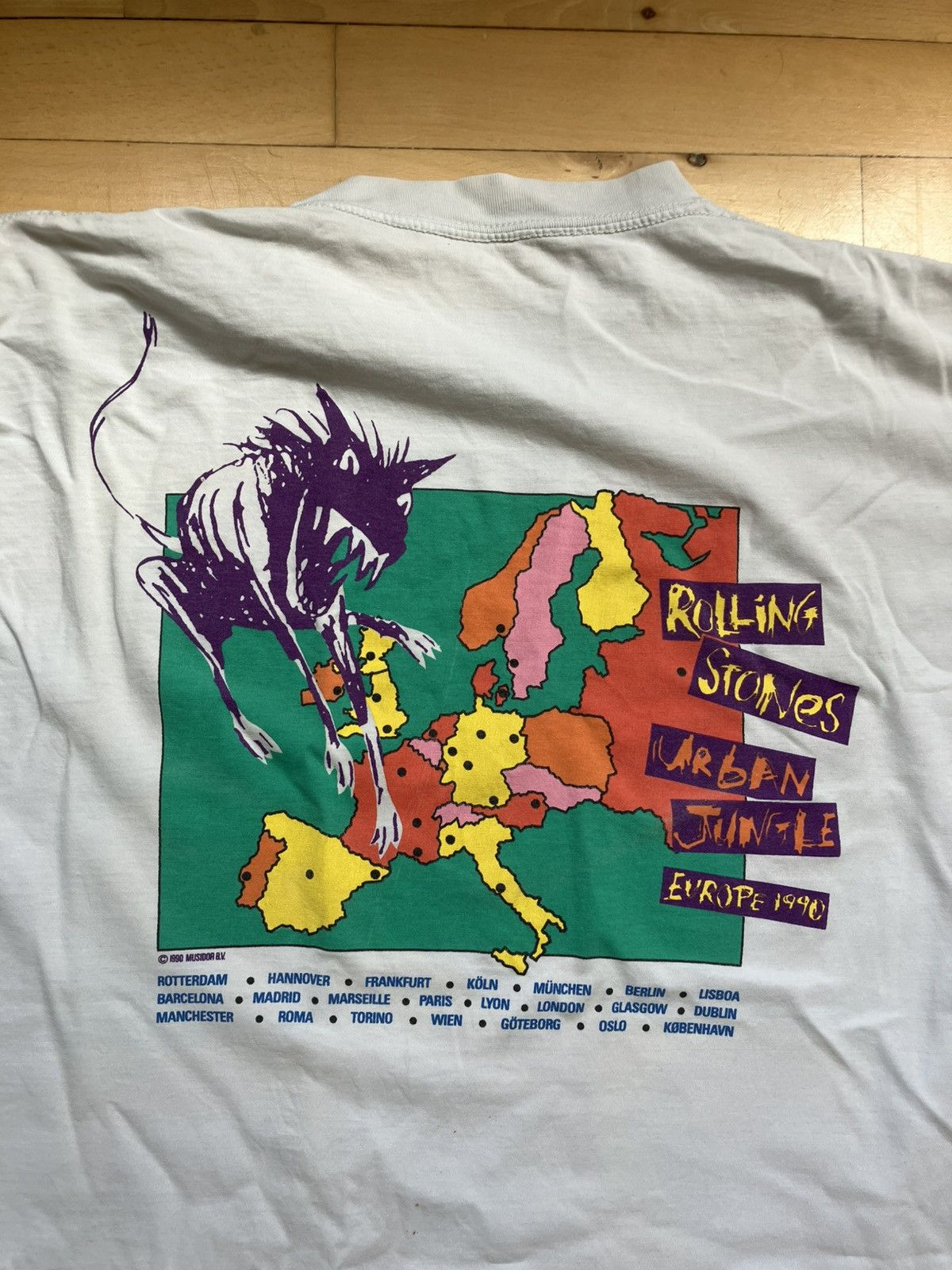 Band Tees × The Rolling Stones × Vintage Rolling Stones 1990 European tour Size US XL / EU 56 / 4 - 4 Thumbnail